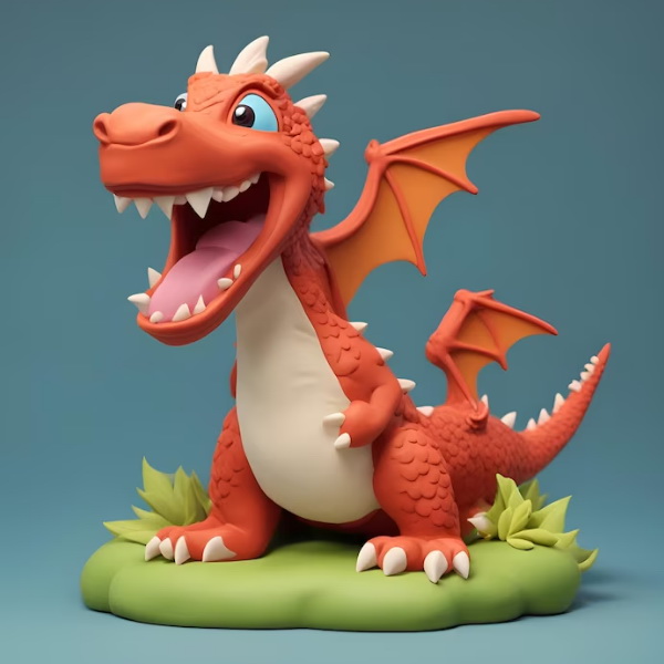 Дракон 3D модель дракона скачать дизайн печать