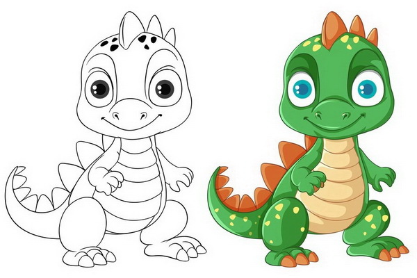 Как нарисовать милого дракона для детей поэтапно