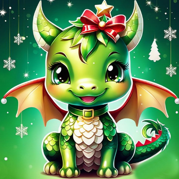 Зеленый дракон новогодний для детей символ года ФОТО праздник год дракона