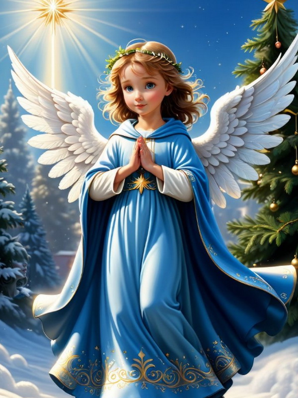 Рождество картинки красивые и открытки с Рождеством Рождественский Ангел