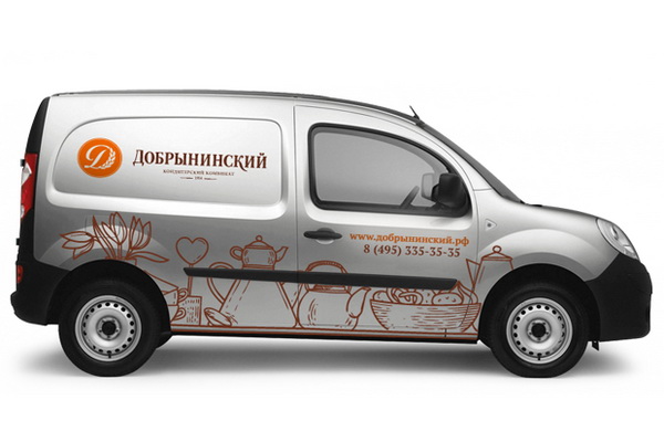 Яркий и оптимистичный характер дизайна торговой марки Добрынинский