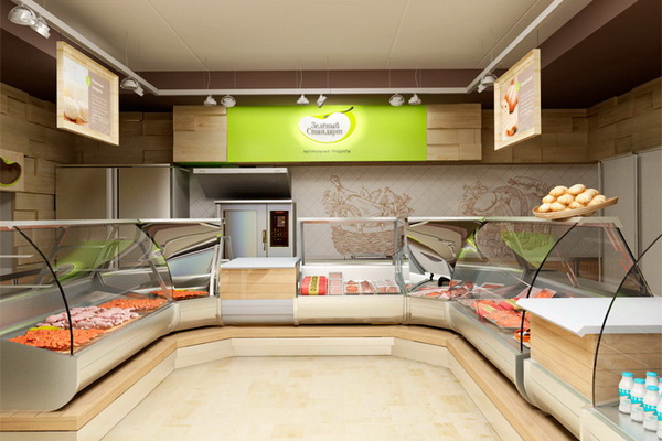 Дизайн магазина продуктов питания Зелёный стандарт