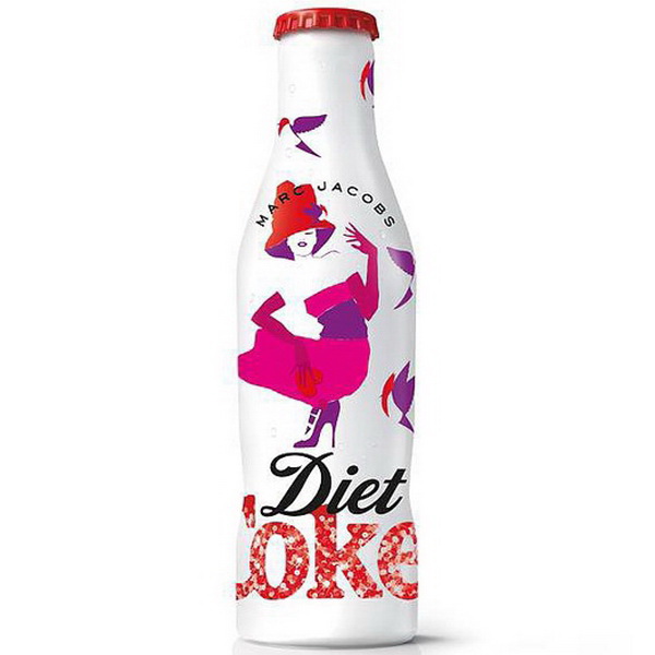 Дизайн бутылочек напитка Coke Diet от Marc Jacobs