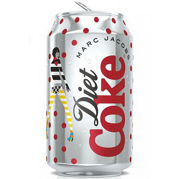 Креативный дизайн баночек Coke Diet от Marc Jacobs
