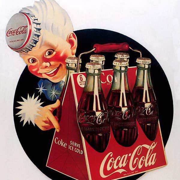Девушки в ретро-стиле на рекламных афишах Coca-Cola