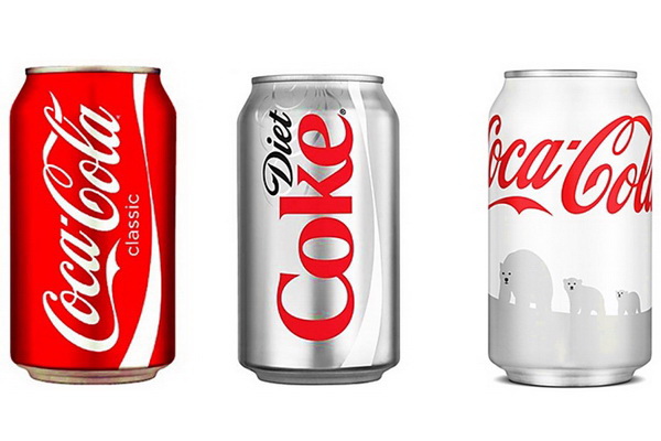 Дизайн баночек Coca-Cola и Coke Diet