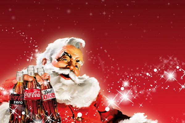 Новогодняя ретро-стилистика и рождественская реклама Coca-Cola
