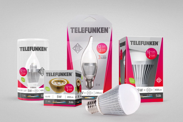 Дизайн упаковки светодиодных ламп нового поколения Telefunken