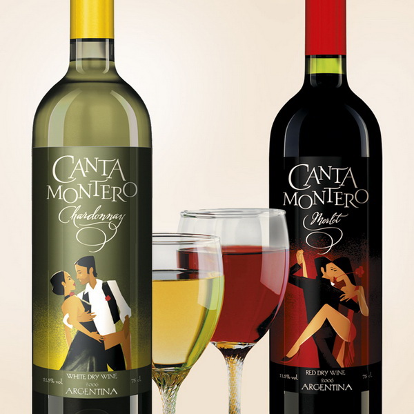 Дизайн этикетки аргентинского вина Canta Montero