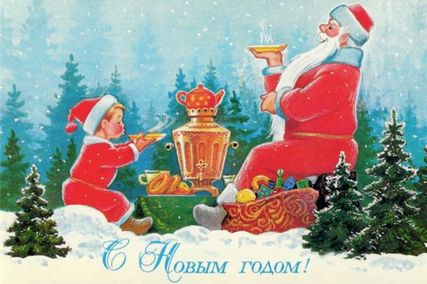Ретро-открытки новогодние СССР