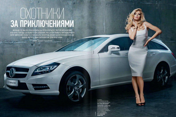 Вера Брежнева в рекламе автомобиля «Мерседес»