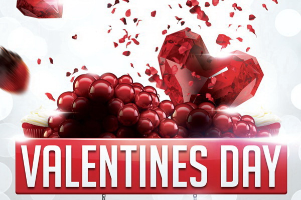 Необычный колорит плаката Valentines Day Free PSD скачать ПСД