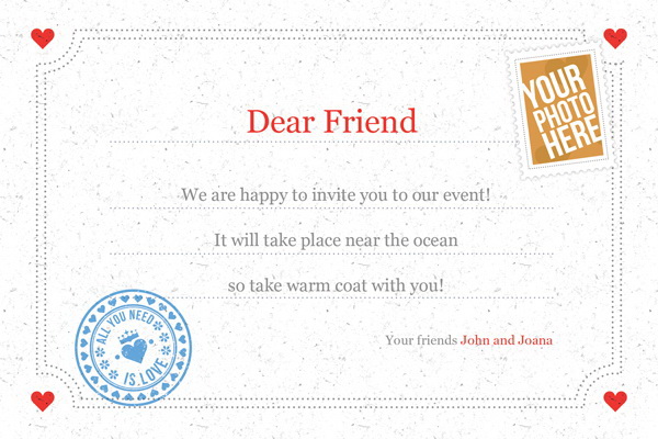 Креативный дизайн Wedding Invitation Free PSD