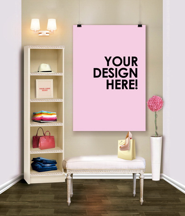 Рекламный плакат модного бутика Free PSD