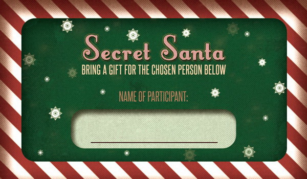 Афиша Secret Santa или Письмо Санта-Клаусу с пожеланиями Free PSD