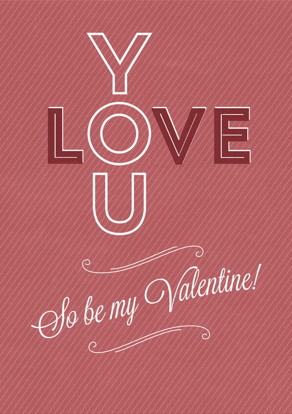 To be my Valentine или Love You дизайн афиши Free PSD