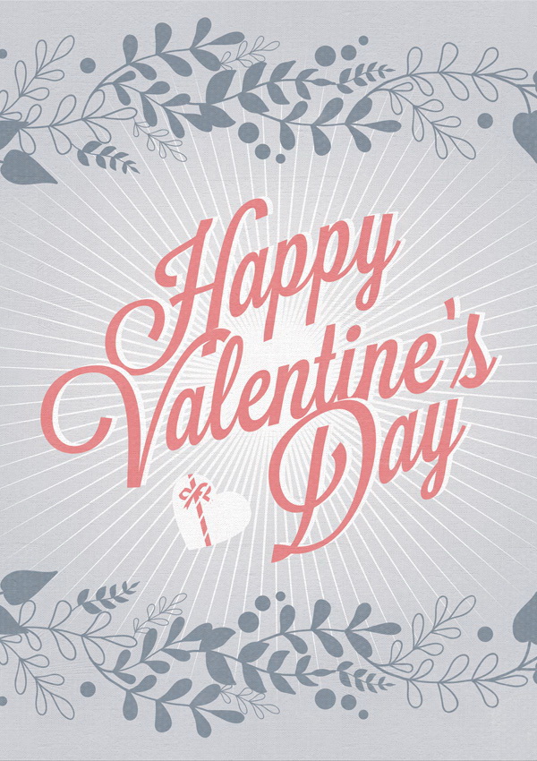 Happy Valentine’s Day солнечный постер Free PSD