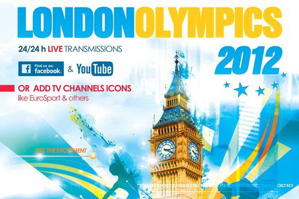 Дизайн для олимпиады в Лондоне рекламный London Olympics Free PSD скачать ПСД