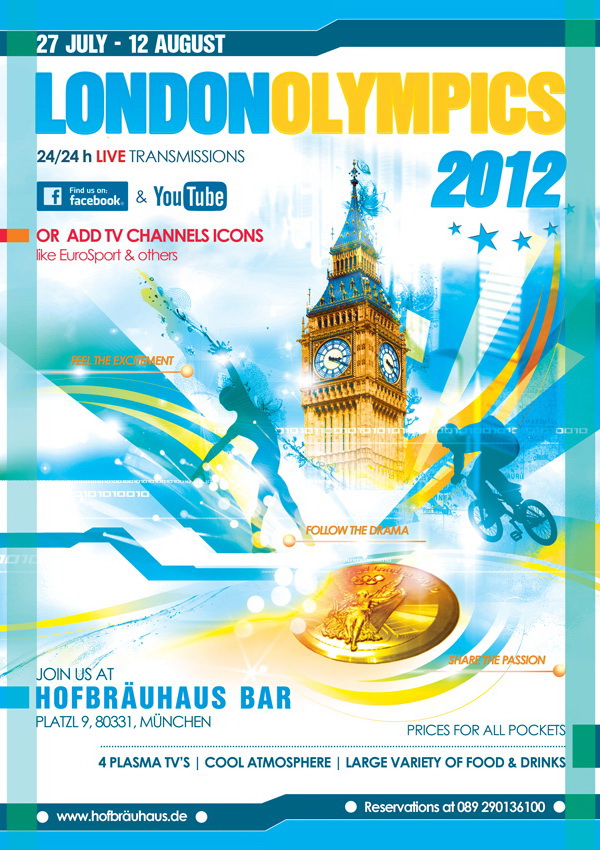 Дизайн для олимпиады в Лондоне рекламный London Olympics Free PSD