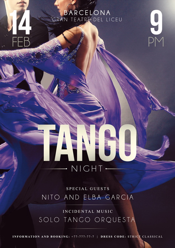 Страстные и чувственные танцы Tango Free PSD